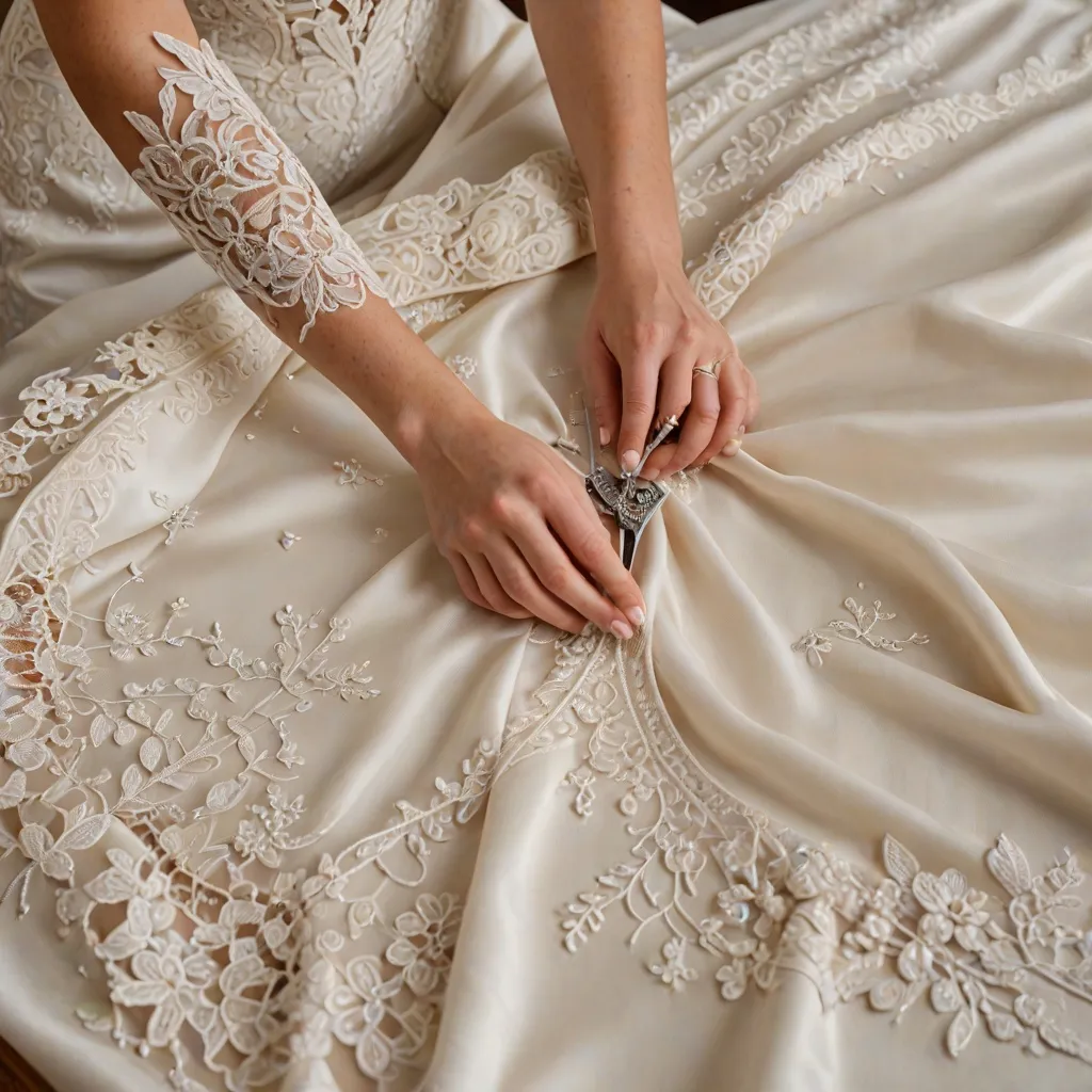 Jak powstaje suknia ślubna - proces szycia
