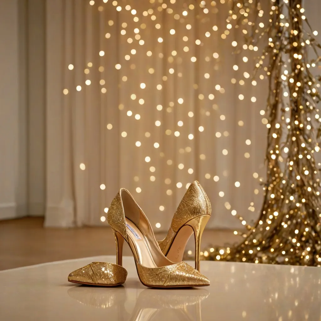 Jakie buty do złotej sukienki?